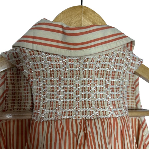 NWOT Free People Be Real Striped Button front Ruffle Mini Dress xs - Picture 7 of 16